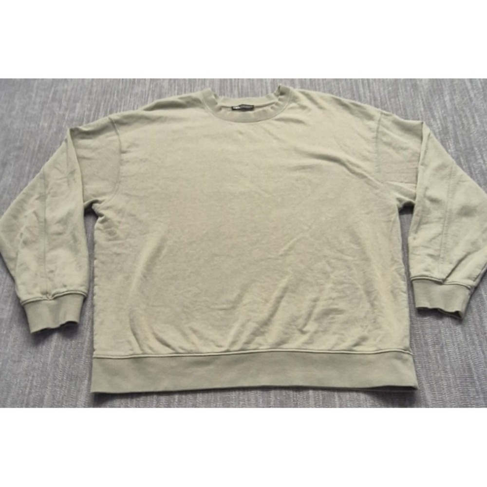 ZARA women's light green pullover crew neck sweatshirt LG long sleeves classic